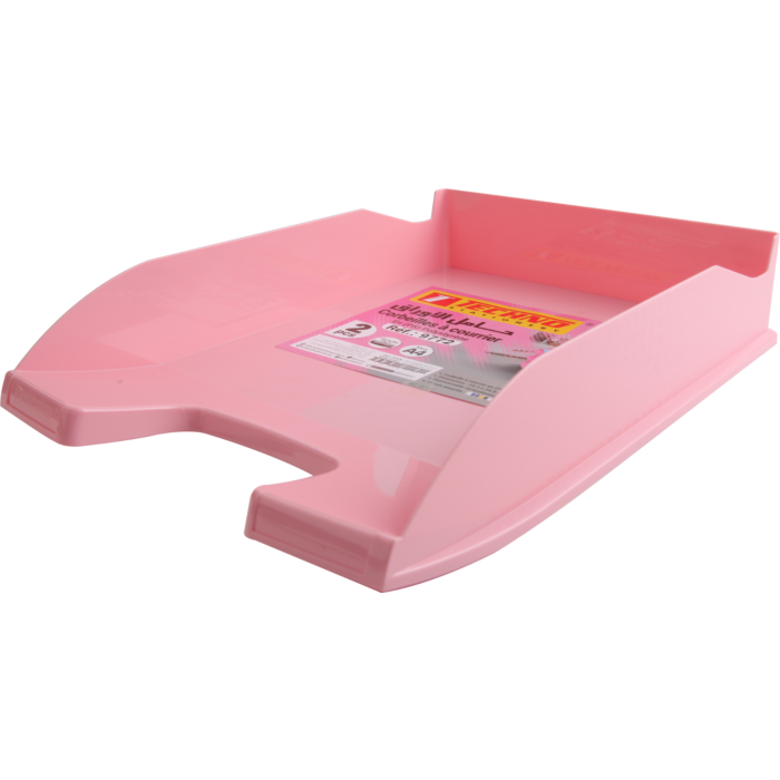Bac à Courrier TECHNO en Plastique Opaque  Saumon Pastel
