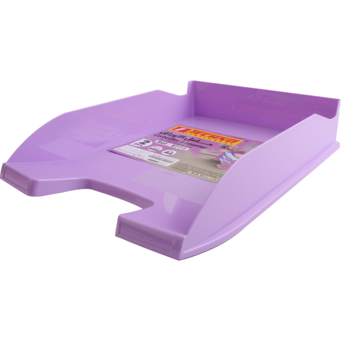 Bac à Courrier TECHNO en Plastique Opaque Violet Pastel