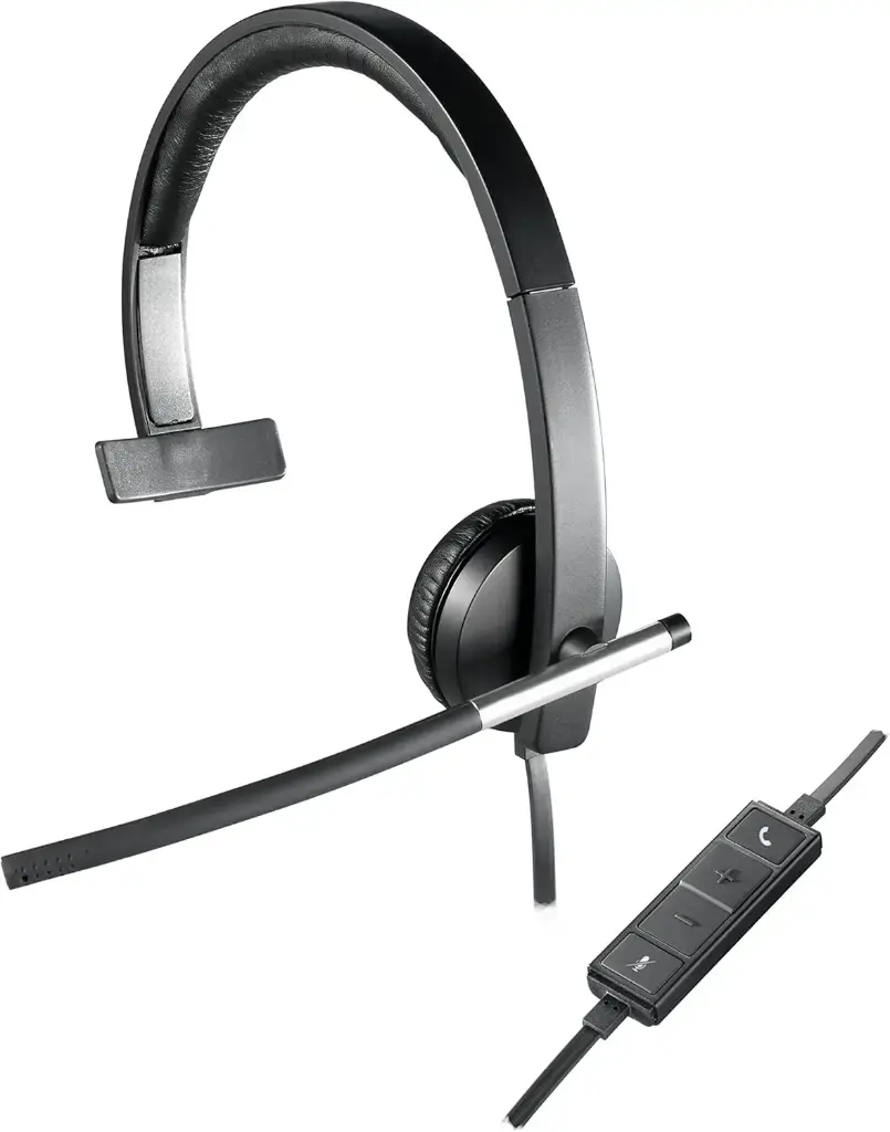 Casque Filaire LOGITECH H650e Stéréo USB Témoin Lumineux Câble Plat Flexible Noir