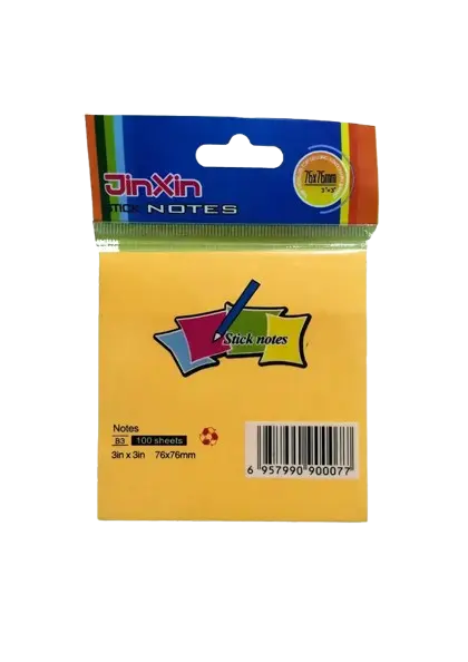 Post It JINXIN 76x76mm Jaune