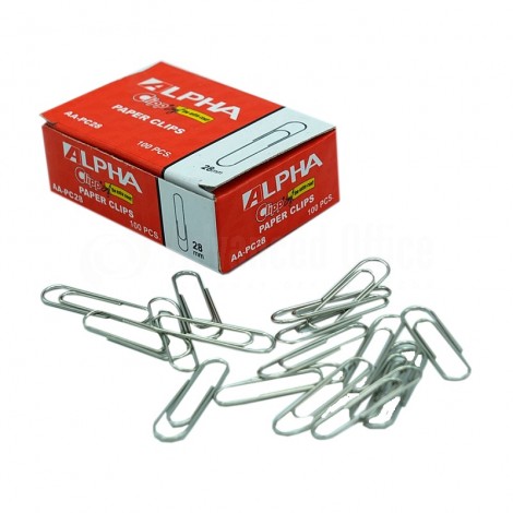 Trombones ALPHA 28mm Boite de 100 Pièces