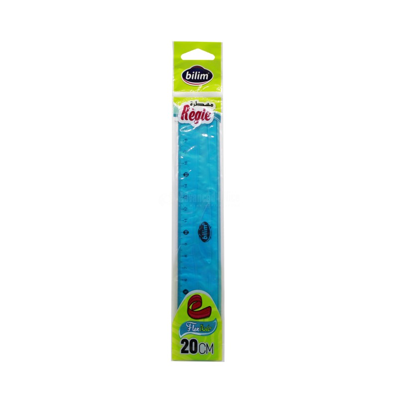 Règle Scolaire BILIM 20cm Transparent Flexible