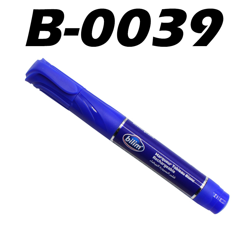 Marqueur Tableau Blanc BILIM B-0039 Rechargeable Coupé Bleu