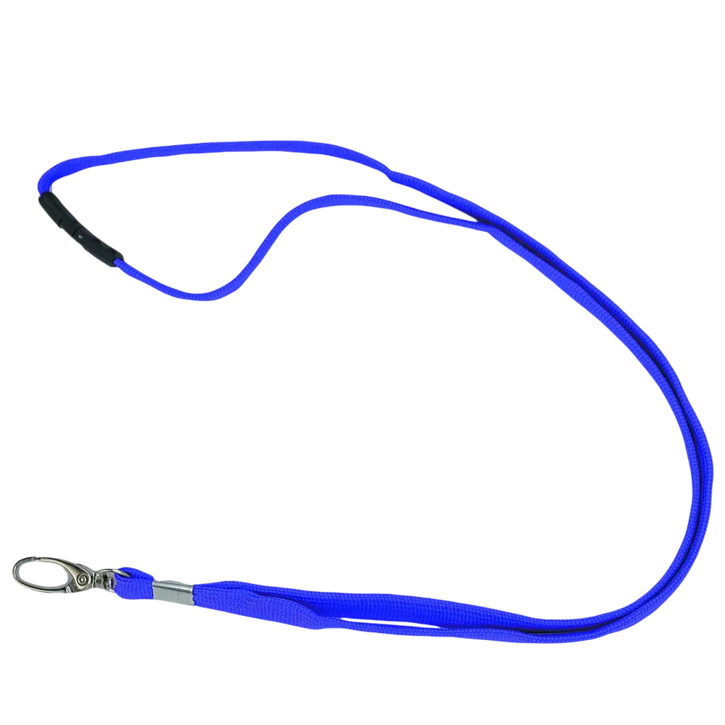 Cordon pour Porte Badge 1cm en Tissu Bleu avec Sécurité
