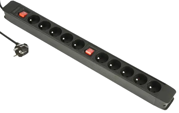 Multiprise SIMON brico 10 prises 1,50m Noir