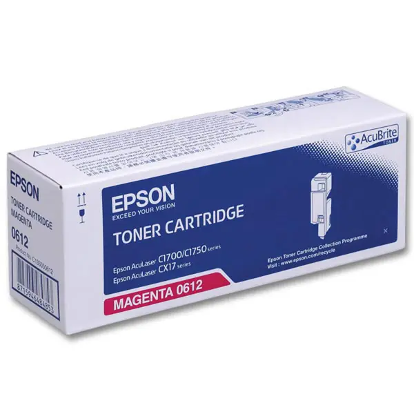 Toner EPSON 0612 Magenta Pour Imprimantes AL-C1700 C1750 CX17