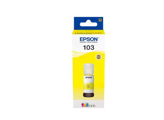 Bouteille D'encre EPSON 103 EcoTank Yellow Pour Imprimantes EcoTank L5190 L3160 L3156 L3151 L3150 L3111 L3110 L1110