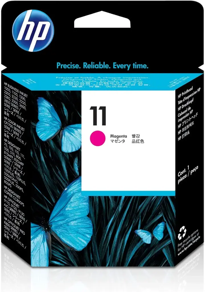 Cartouche D'encre HP 11 Magenta Pour Imprimantes Designjet 100 110 120 Inkjet 1000 1100 1200 2300 2800 2600