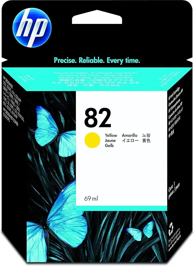 Cartouche D'encre HP 82 Yellow pour Imprimantes Designjet 500 510 800 820