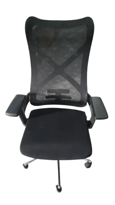 Chaise avec Accoudoirs En Plastique à Hauteur Réglable Noir Piétement Métallique Chromé