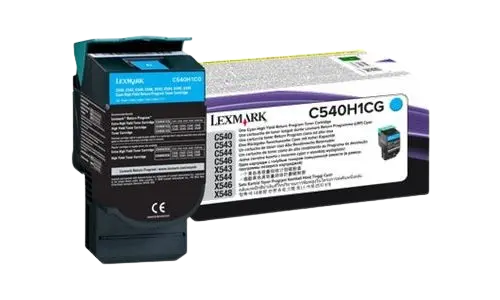 Toner LEXMARK C540H Cyan Pour C540 C543 C544 X543 X544 X546 X548 haute capacité 4000 pages 