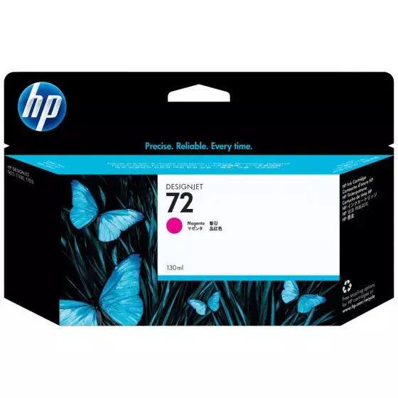 Cartouche D'encre HP 72 Magenta pour Imprimantes Designjet T1100 T1200 T1300 T610 T620 T770 T790 T795