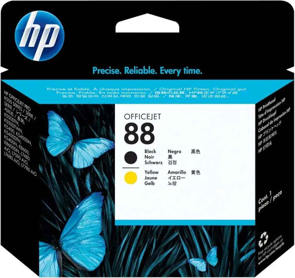 Tête D'impression HP 88 Noire et Jaune pour OfficeJet K550