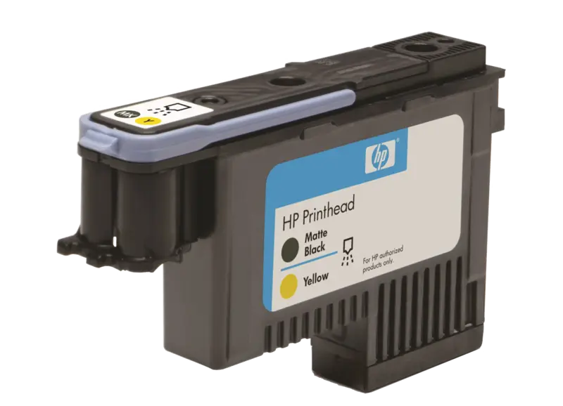 Tête d'impression HP 72 Noir Mat et Jaune pour Plotter DesignJet T610 , T770 , T790 , T795 ,T1100/ T1120 , T1200 ,T2300