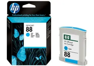 Cartouche D'encre HP 88 Cyan pour imprimantes Officejet K550 K5400 K8600 L7590 L7680 L7780 L7480