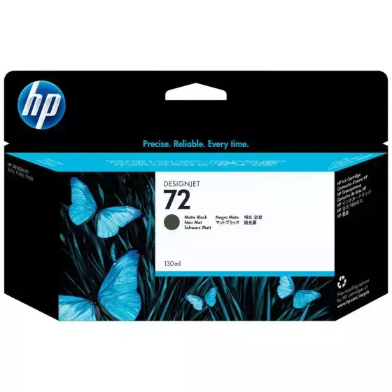 Cartouche D'encre HP 72 Noir Mat pour Imprimantes Designjet T1100 T1200 T1300 T610 T620 T770 T790 T795