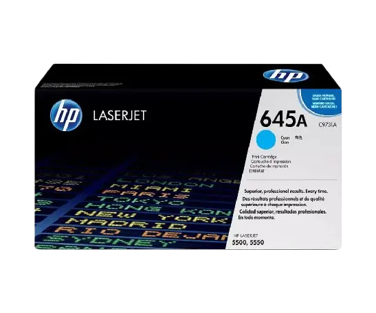 Toner HP 645A Cyan Pour Imprimantes Laserjet 5500 5550 