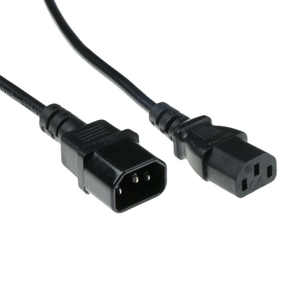 Cable Onduleur CAPSYS Male Femelle 3x1mm 1.2m Noir