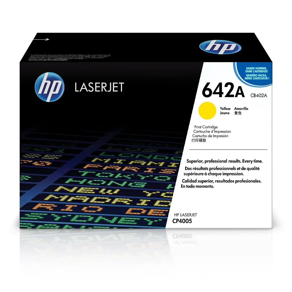 Toner HP 642A Yellow Pour Imprimante Laserjet CP4005 