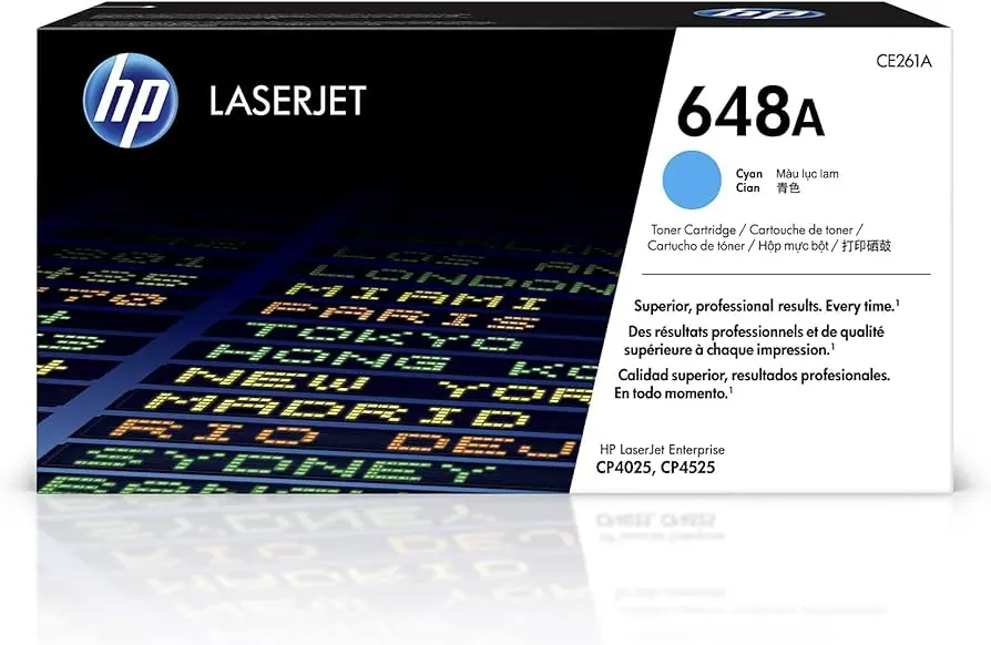 Toner HP 648A Cyan Pour Imprimante LaserJet CP4025 CP4525 CM4520 