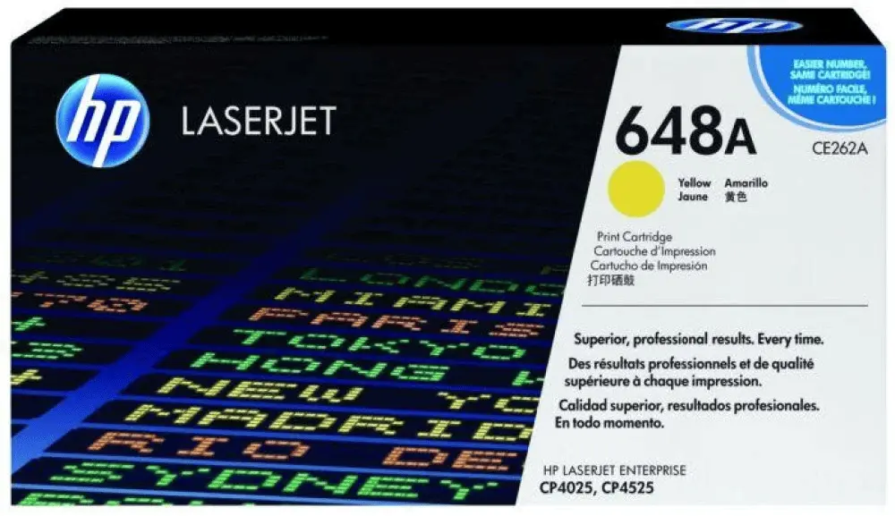 Toner HP 648A Yellow Pour Imprimantes LaserJet CP4025 CP4525 CM4520 