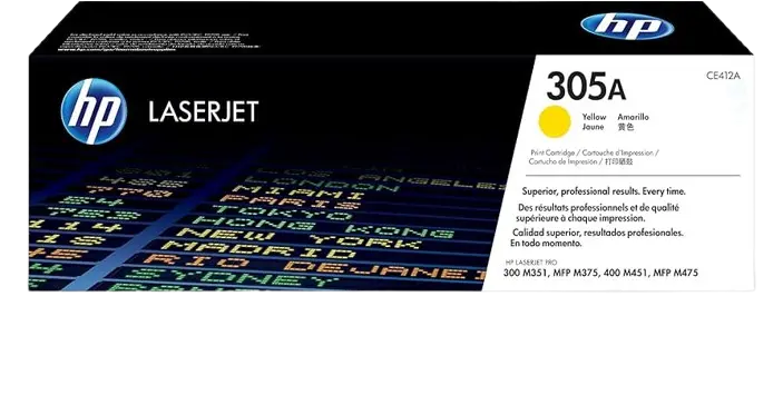 Toner HP 305A Yellow Pour Imprimantes M351A M451 M375 M475 