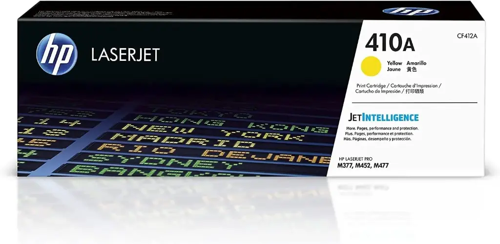 Toner HP 410A Yellow Pour Imprimantes Color LaserJet Pro M452 MFP M377 MFP M477 