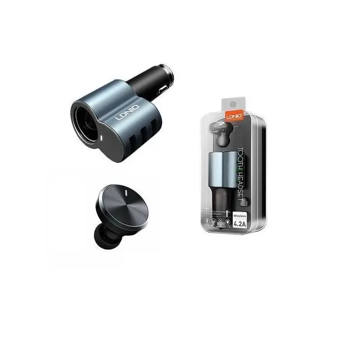 Chargeur Automobile LDNIO CM-21 3 Ports USB Avec Kit Main Libre Sans Fil Bluetooth 4.2