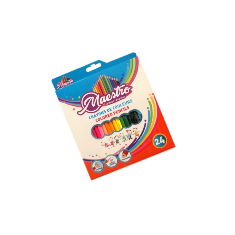 Crayons De Couleur MAESTRO Boite De 24