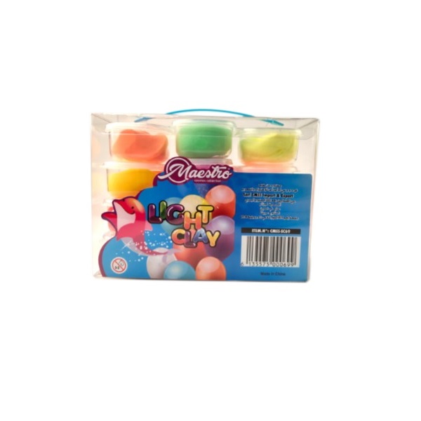 Boite 12 Pots de Pâte à Modeler Slime MAESTRO Light Clay