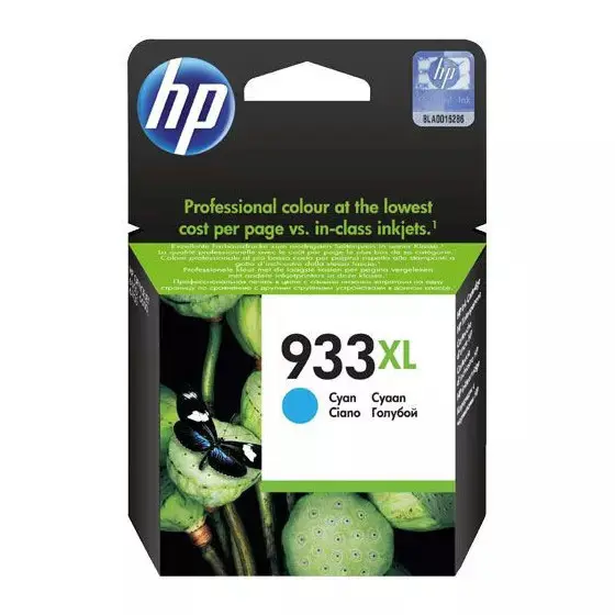 Cartouche D'encre HP 933XL Cyan pour Imprimantes Officejet 6100 6600 6700 7110 7612