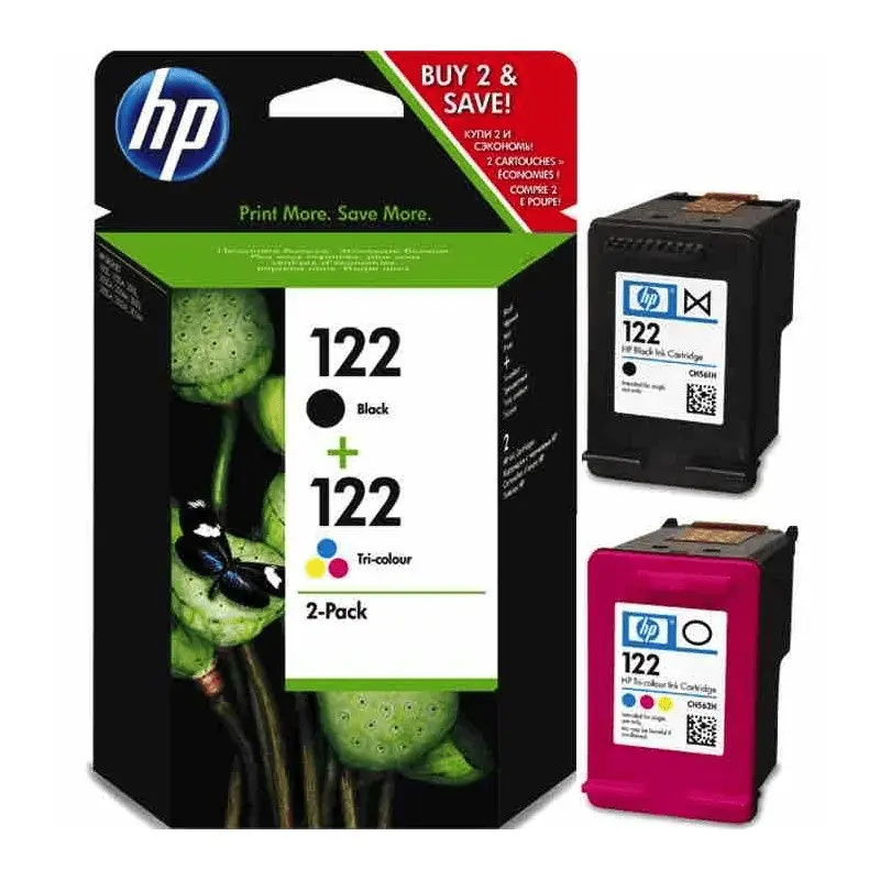 Cartouche D'encre HP 122 CMYN Pour Imprimantes Deskjet 1000 1050 1510 2000 2050 3000 3050