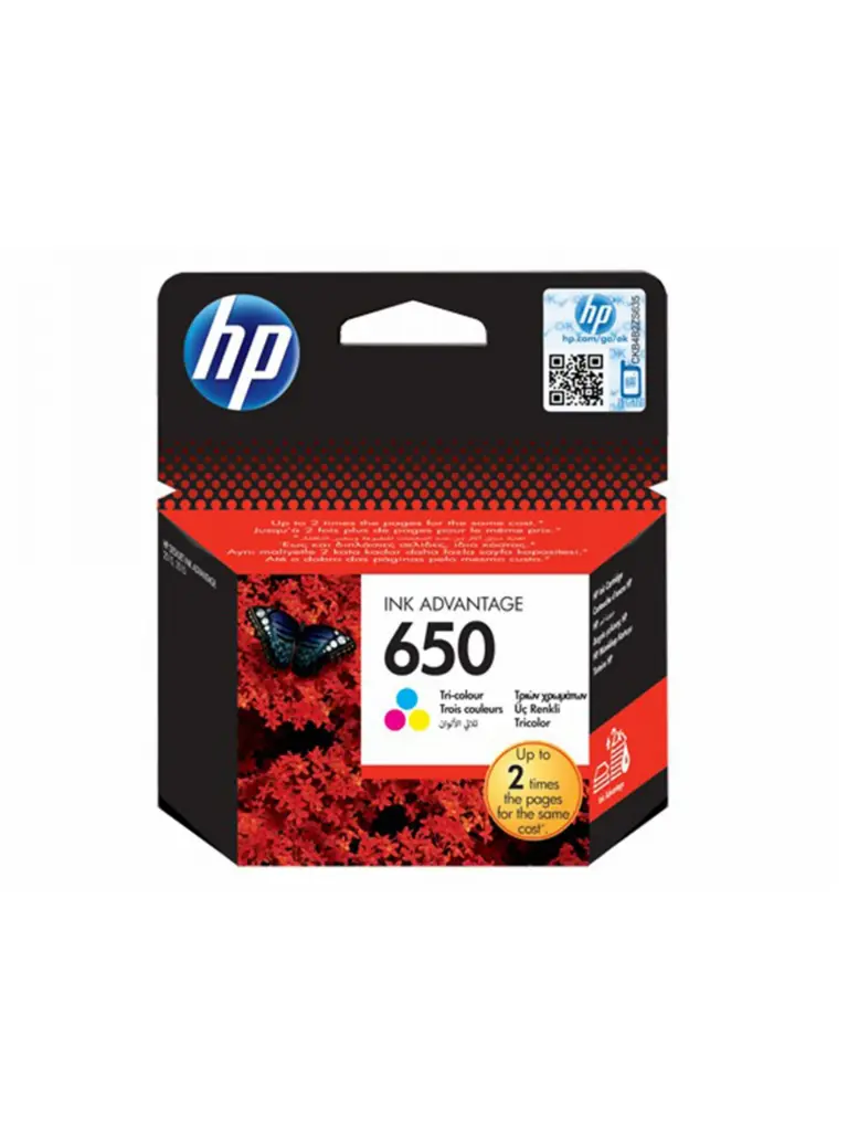 Cartouche D'encre HP 650 Couleur CMY Pour Imprimantes Deskjet Ink Advantage 2515 3515 3545 4515 4645 1015 1515 2545 2645