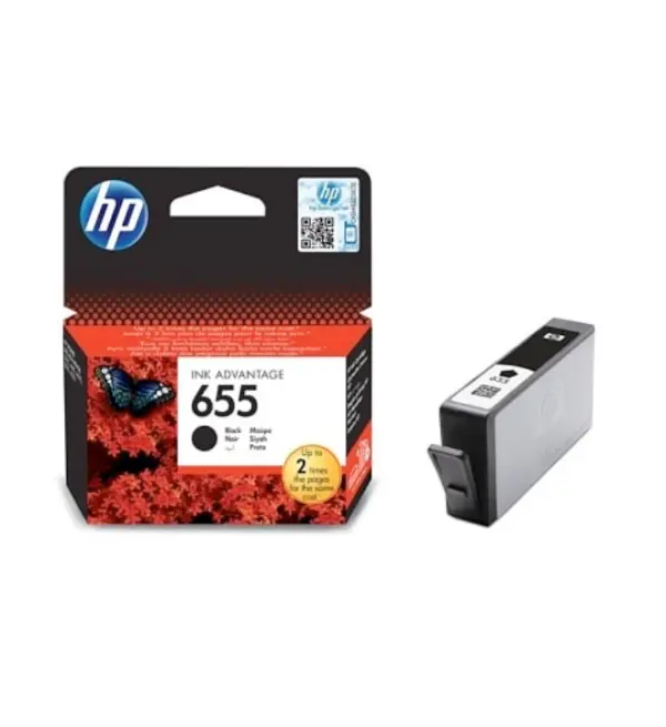 Cartouche D'encre HP 655 Ink Advantage Noir pour  Imprimantes 3525 4615 4625 5525