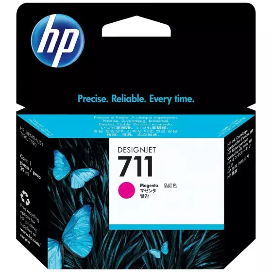 Cartouche D'encre HP 711 Magenta pour Imprimantes DesignJet T120 T520