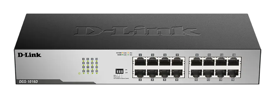 Switch D-LINK 16 Ports Gigabit 10/100/1000Mbps BaseT