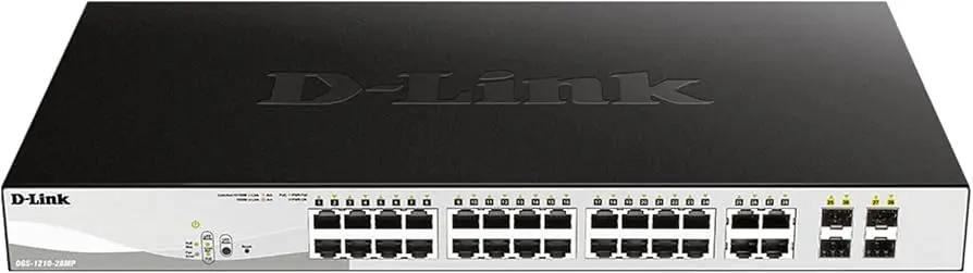 Switch D-LINK 28 ports 10/100/1000 PoE avec port 4 combo sfp