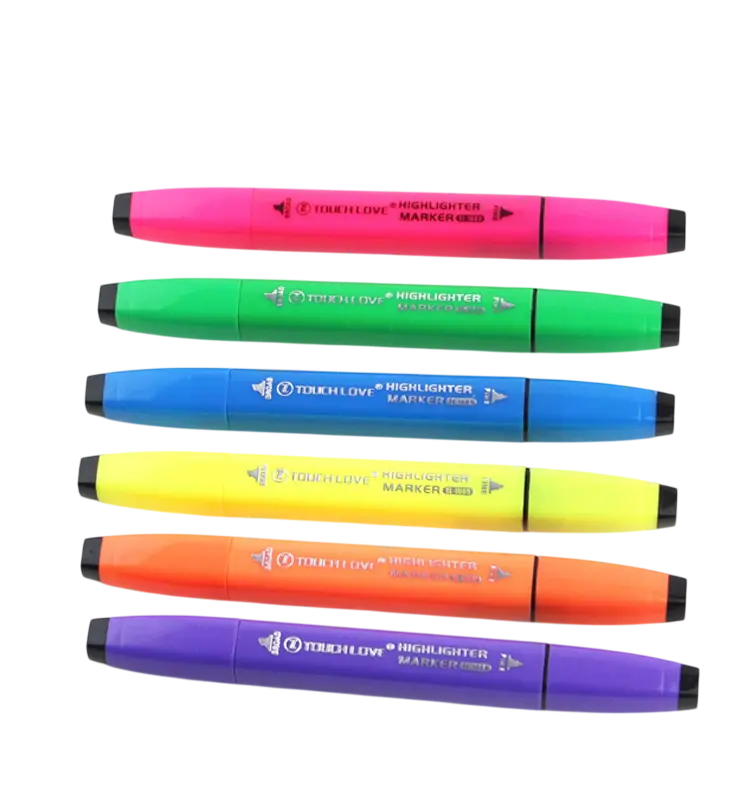 Marqueurs Fluorescent TOUCH LOVE TL-1009 Double tête Coupé/Fine Multi-Couleurs