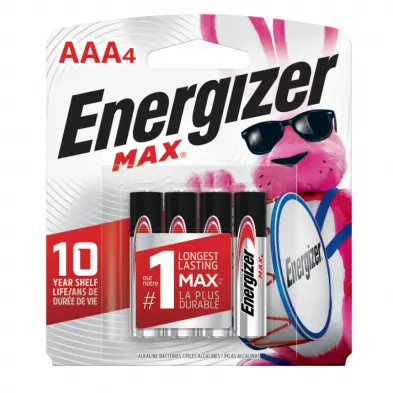 Jeu de 4 Piles ENERGIZER Max Alcaline LR03 AAA 
