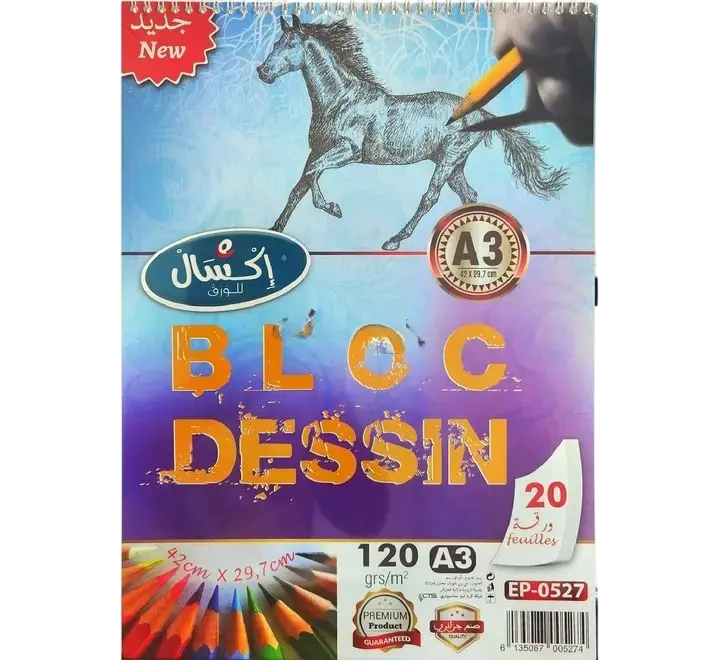Bloc de Dessin EXCELLES A3 20 Feuilles