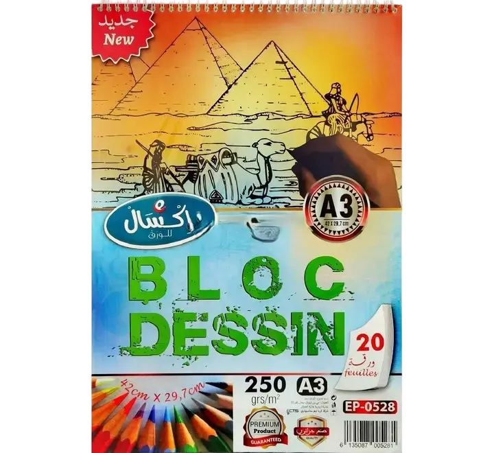 Bloc de Dessin EXCELLES A3 20 Feuilles