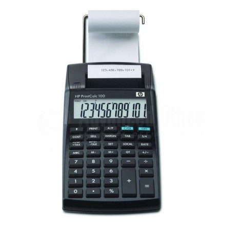 Calculatrice Imprimante HP PrintCalc 100 12 Chiffres à Ruban Noir