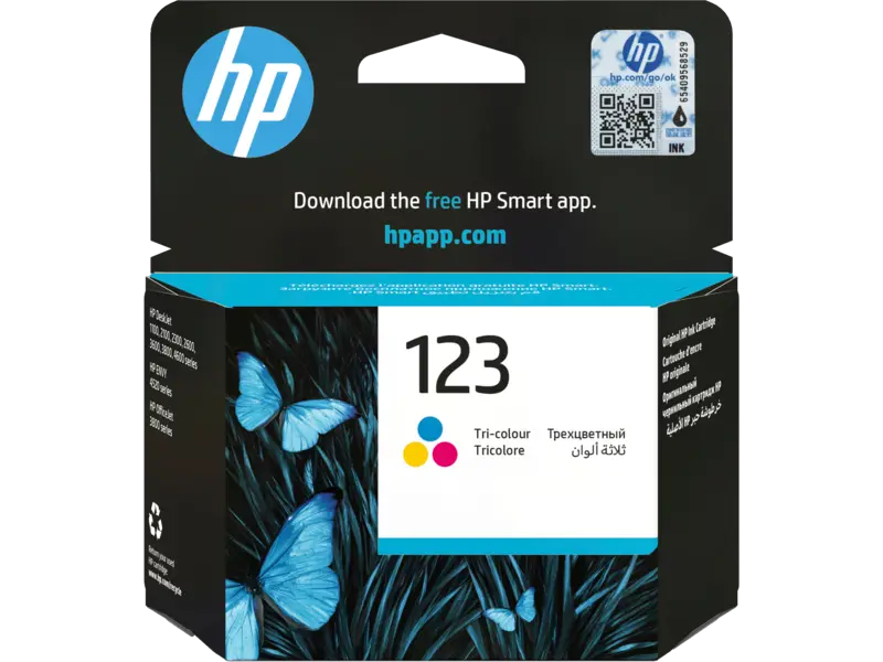 Cartouche D'encre HP 123 Couleur CMY pour Imprimantes DESKJET 3630 2130 3733 HP OFFICEJET 3835 4655