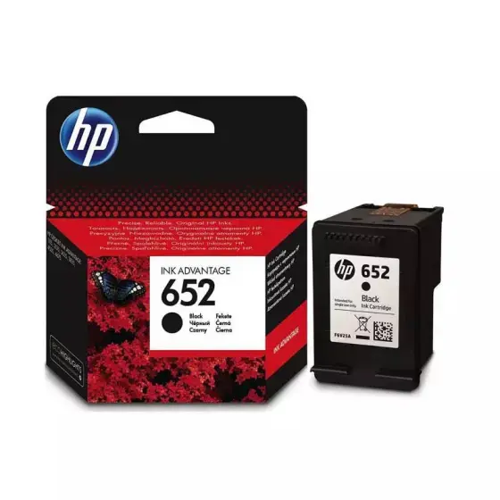 Cartouche D'encre HP 652 Noir pour Imprimantes Deskjet Ink Advantage 1115  2135 3635 3835 4535 4675