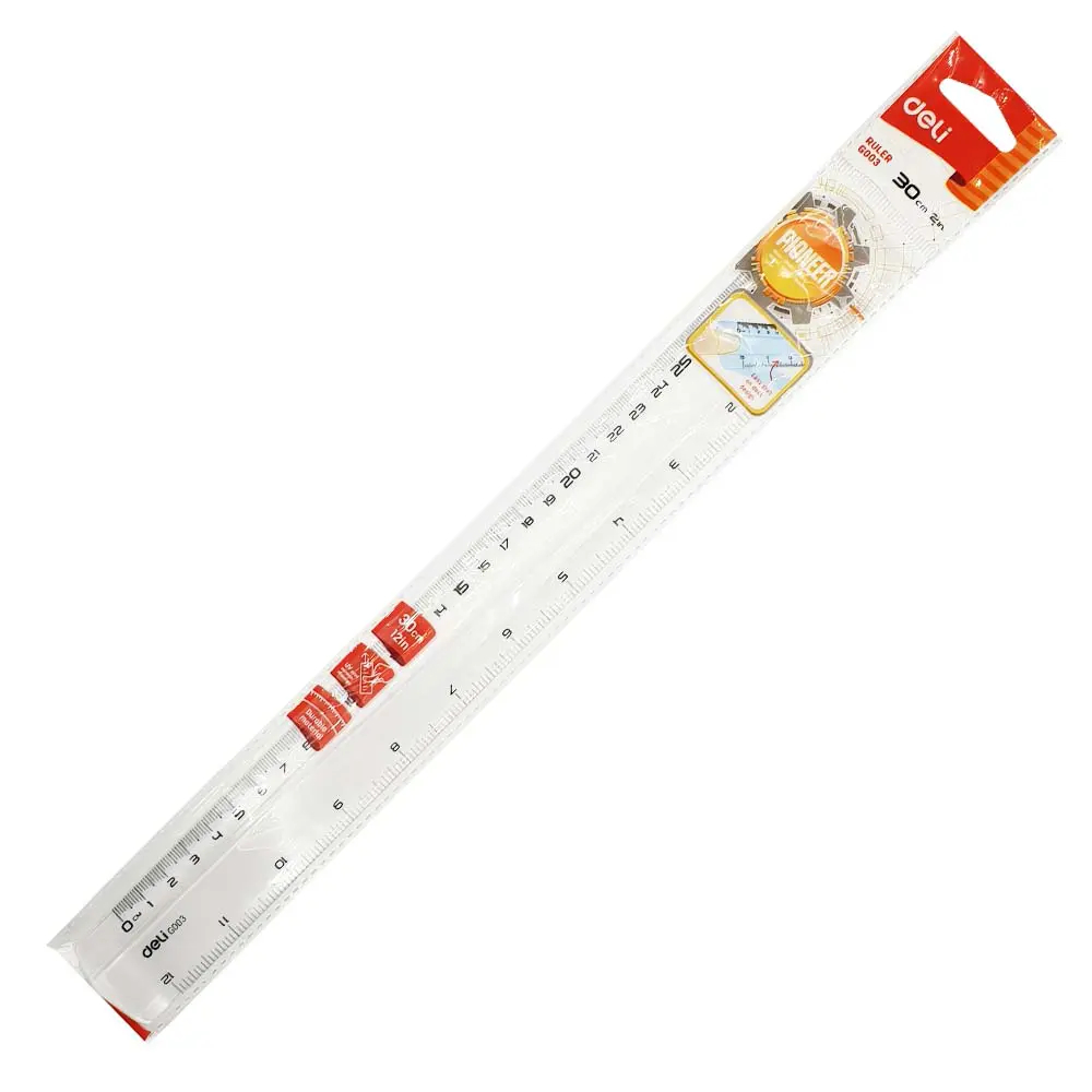Règle scolaire DELI 30 cm Transparent
