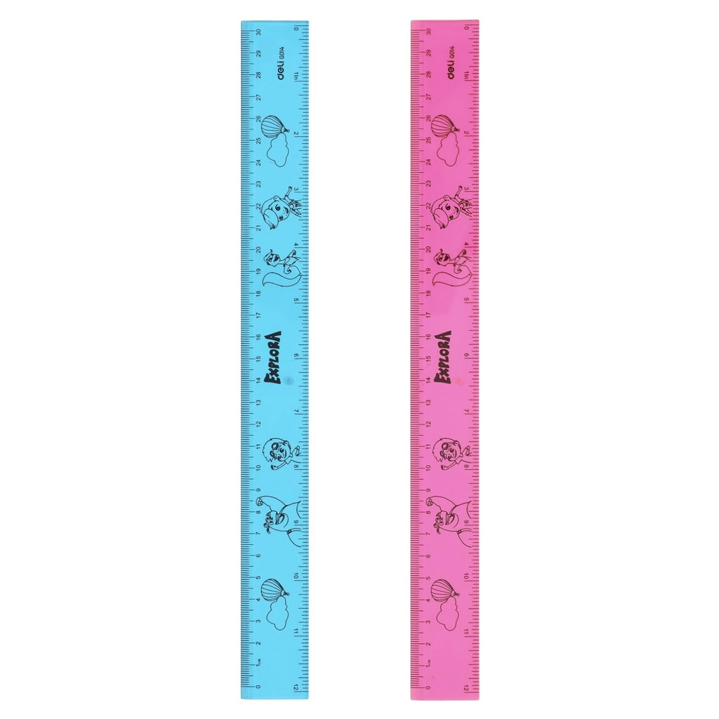 Règle Scolaire DELI Explora 30 cm Multi-Couleurs