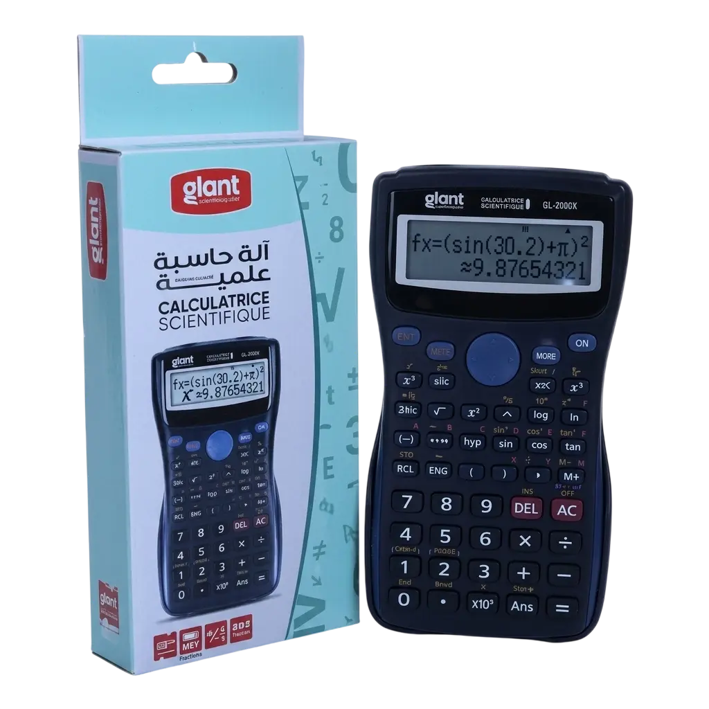 Calculatrice Scientifique GIANT G-0367 10 Chiffres 2 Exposants 2 Ligne 240 Fonctions