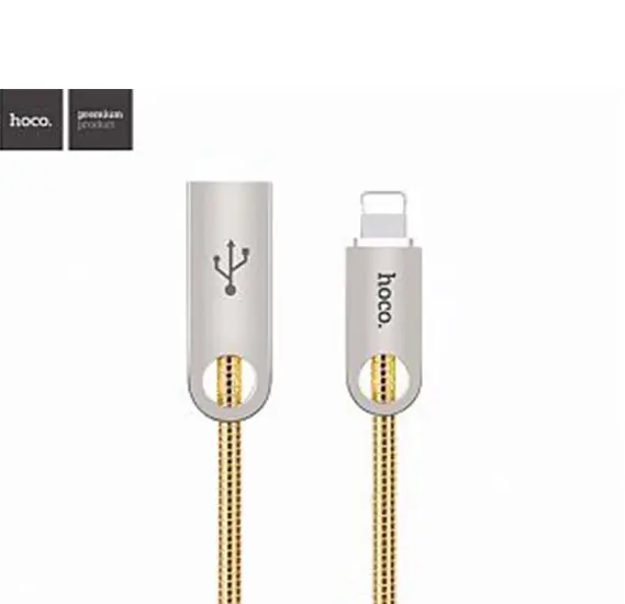 Câble Data Lightning/USB HOCO U8 Zinc Alloy Metal 1m Gold