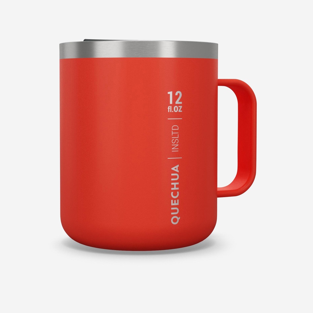 Mug Isotherme Double Paroi en Acier Rouge