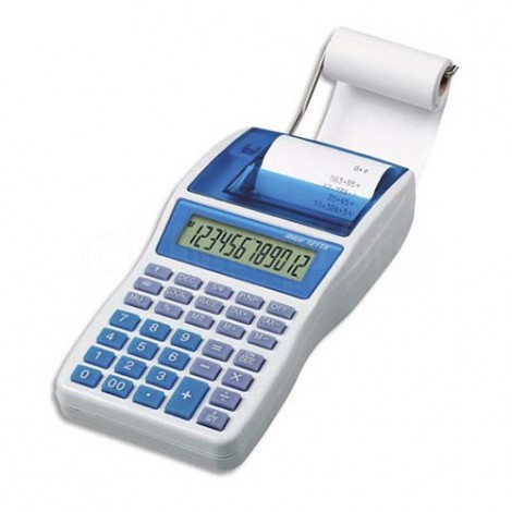 Calculatrice Imprimante IBICO 1211X 12 Chiffres à Ruban Blanc et Bleu